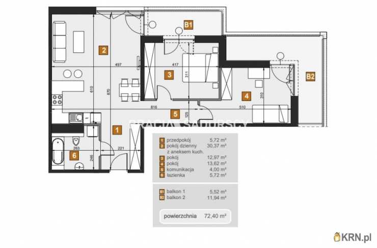 Kraków, Dębniki, ul. dr. J. Babińskiego, Mieszkanie  na sprzedaż, 3 pokojowe