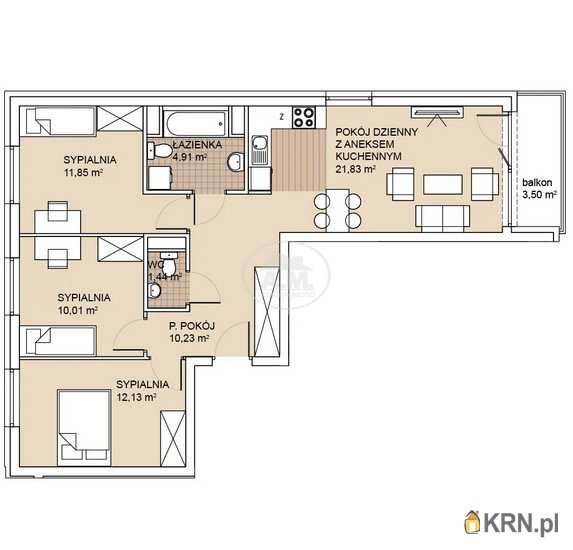 Mieszkanie  na sprzedaż, 4 pokojowe, Wrocław, Psie Pole/Sołtysowice, ul. 