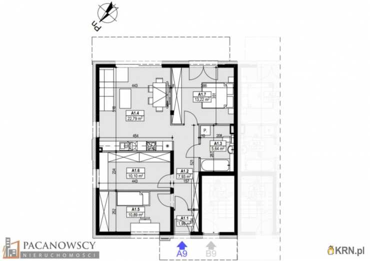 3 pokojowe, Mieszkanie  na sprzedaż, Zalesie, ul. 