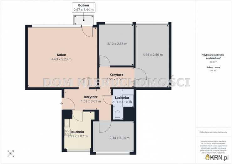 4 pokojowe, Mieszkanie  na sprzedaż, Olsztyn, Kormoran, ul. Żołnierska