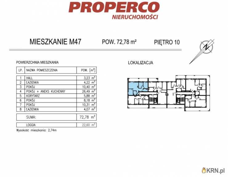 PROPERCO Sp. z o.o. Sp. k. , Mieszkanie  na sprzedaż, Kielce, ul. Solidarności