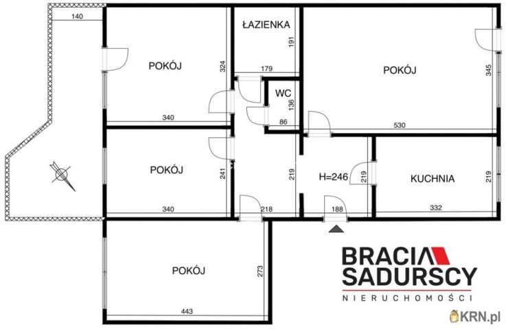 Kraków, Czyżyny, ul. Dywizjonu 303, Mieszkanie  na sprzedaż, 4 pokojowe