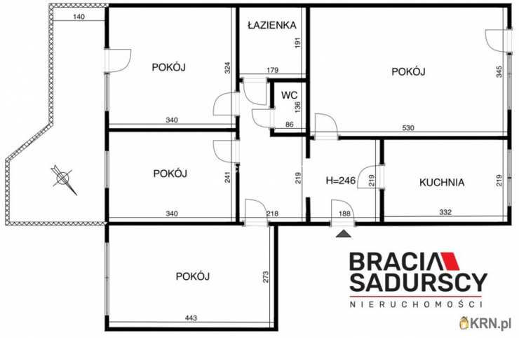 Kraków, Czyżyny, ul. Dywizjonu 303, Mieszkanie  na sprzedaż, 4 pokojowe