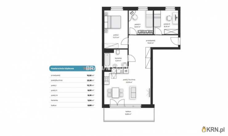 Kraków, Wzgórza Krzesławickie, ul. Polskich, Mieszkanie  na sprzedaż, 4 pokojowe