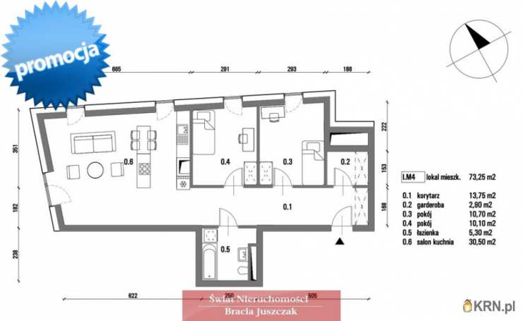 Mieszkanie  na sprzedaż, 3 pokojowe, Brzeg, ul. 