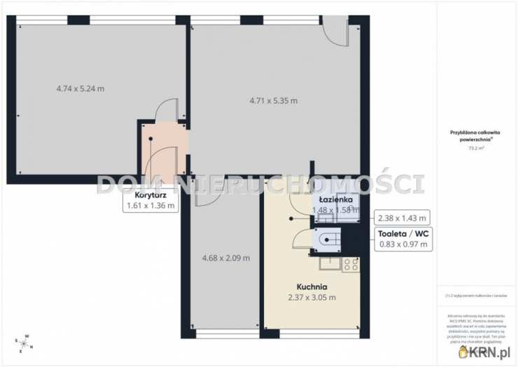 Biskupiec, ul. Ludowa, 3 pokojowe, Mieszkanie  na sprzedaż