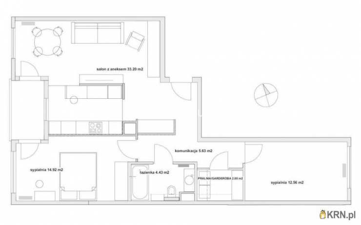 Kraków, Dębniki, ul. dr. J. Piltza, Mieszkanie  na sprzedaż, 3 pokojowe