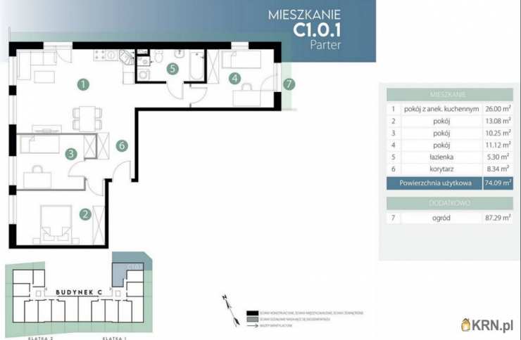 4 pokojowe, Wrocław, Fabryczna, ul. , Mieszkanie  na sprzedaż