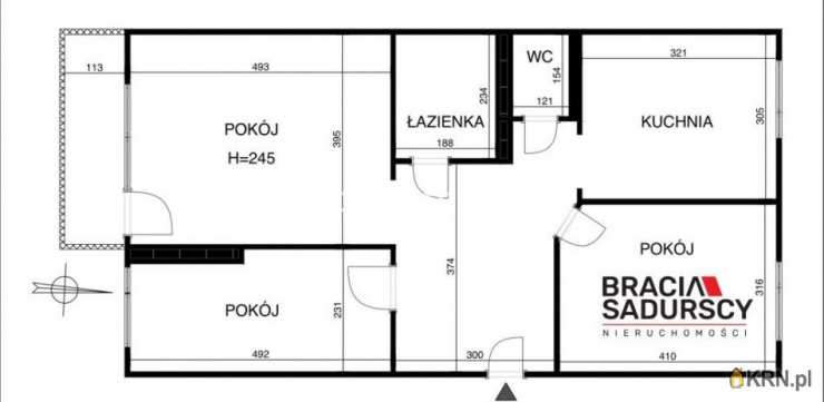 Kraków, Prądnik Biały/Górka Narodowa, ul. Kuźnicy Kołłątajowskiej, 3 pokojowe, Mieszkanie  na sprzedaż