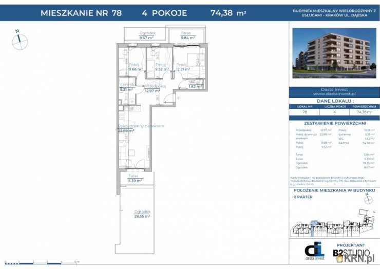 Mieszkanie  na sprzedaż, Kraków, Grzegórzki, ul. Dąbska, 4 pokojowe