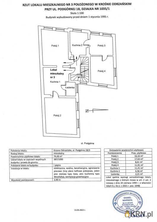 Mieszkanie  na sprzedaż, Krosno Odrzańskie, ul. , 4 pokojowe