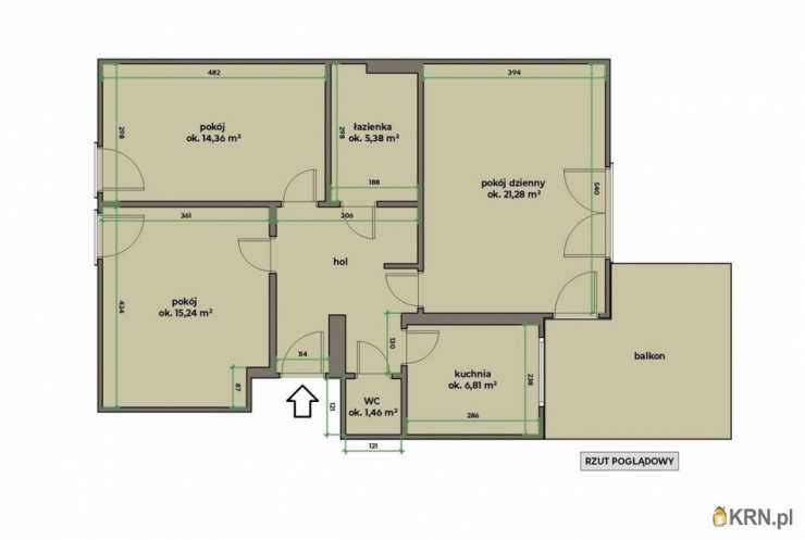 Kraków, Dębniki/Ruczaj, ul. Lubostroń, Mieszkanie  na sprzedaż, 3 pokojowe