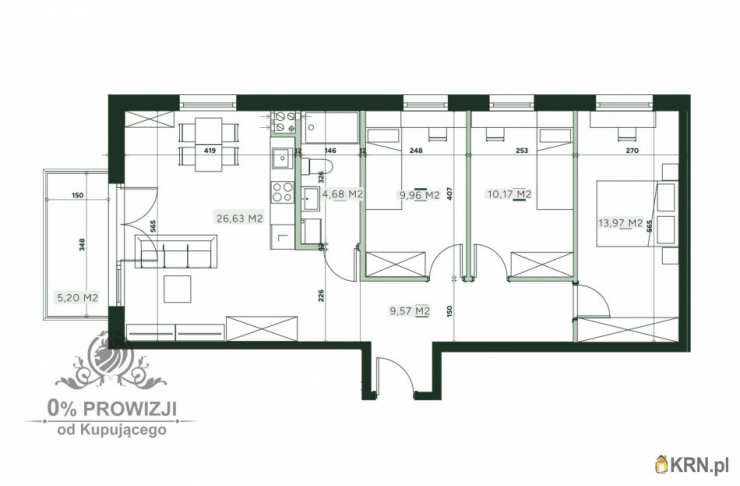 Wrocław, Fabryczna, ul. , Mieszkanie  na sprzedaż, 4 pokojowe