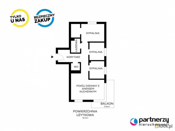 Gdańsk, Ujeścisko-Łostowice, ul. prof. S. Hausbrandta, 4 pokojowe, Mieszkanie  na sprzedaż