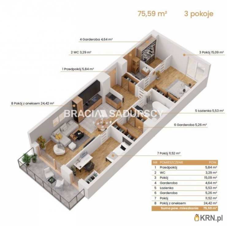 Katowice, ul. Ceglana, 3 pokojowe, Mieszkanie  na sprzedaż