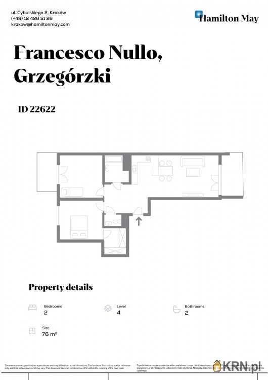 , Kraków, Grzegórzki, ul. płk. F. Nullo, Mieszkanie  na sprzedaż