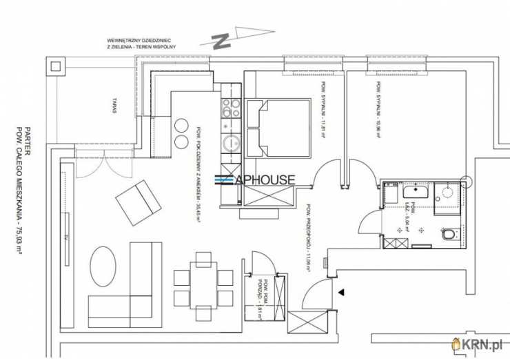 Aphouse Nieruchomości, Mieszkanie  do wynajęcia, Kraków, Bronowice/Bronowice Małe, ul. J. Lea