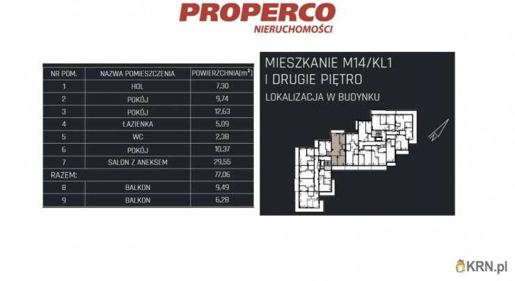 4 pokojowe, Mieszkanie  na sprzedaż, Jędrzejów, ul. 
