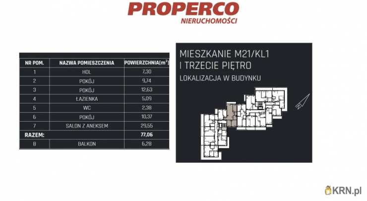 4 pokojowe, Mieszkanie  na sprzedaż, Jędrzejów, ul. 