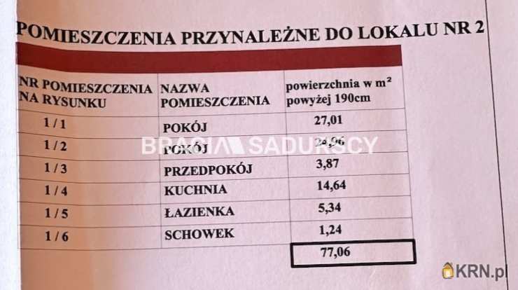 Skawina, ul. J. Słowackiego, 2 pokojowe, Mieszkanie  na sprzedaż
