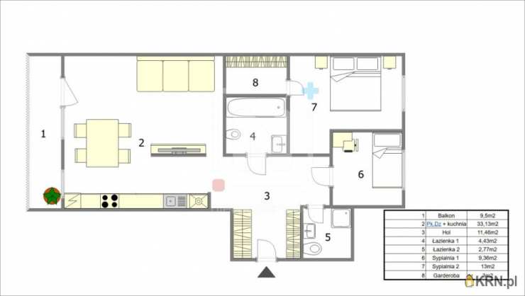 3 pokojowe, Warszawa, Ursynów, ul. Kłobucka, Mieszkanie  na sprzedaż