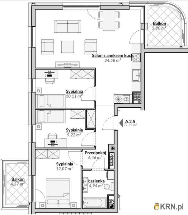 Inowrocław, ul. , 4 pokojowe, Mieszkanie  na sprzedaż