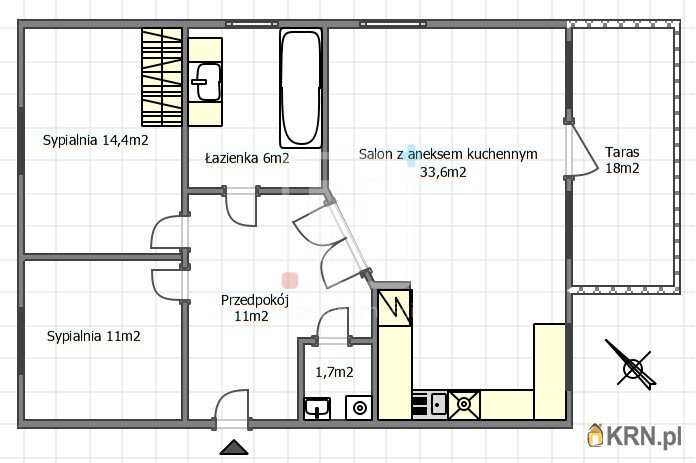3 pokojowe, Mieszkanie  na sprzedaż, Warszawa, Mokotów/Służew, ul. Wróbla