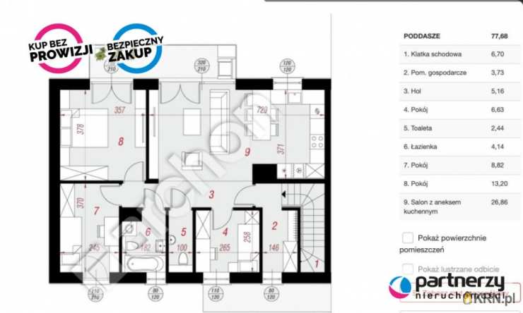 Mieszkanie  na sprzedaż, 4 pokojowe, Żukowo, ul. 