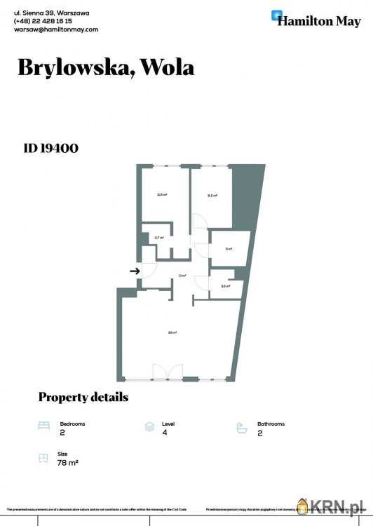 Mieszkanie  do wynajęcia, 3 pokojowe, Warszawa, ul. 