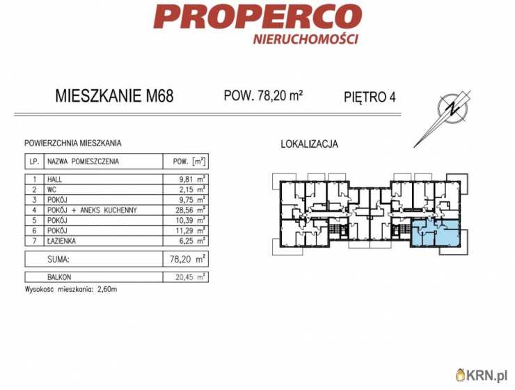 PROPERCO Sp. z o.o. Sp. k. , Mieszkanie  na sprzedaż, Kielce, ul. Solidarności