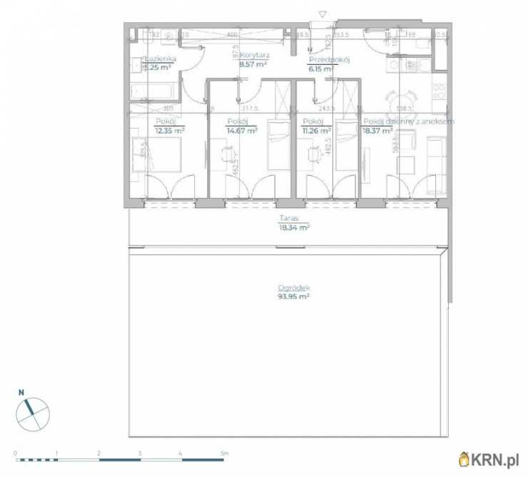 Mieszkanie  na sprzedaż, Kraków, Grzegórzki, ul. Dąbska, 4 pokojowe