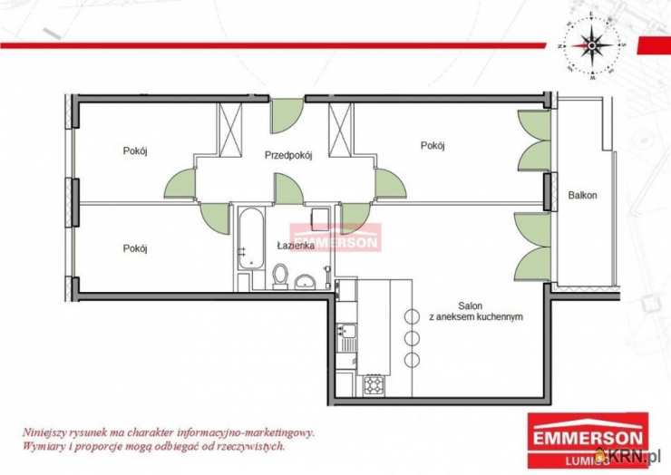 Kraków, Czyżyny, ul. , 4 pokojowe, Mieszkanie  na sprzedaż