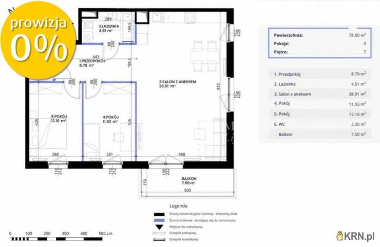 Mieszkanie  na sprzedaż, Wrocław, Krzyki/Południe, ul. , 3 pokojowe