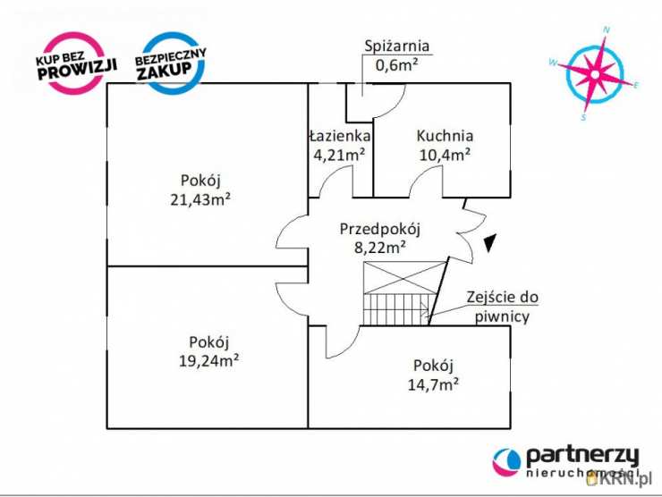 Mieszkanie  na sprzedaż, 3 pokojowe, Gdańsk, Siedlce, ul. L. Wyczółkowskiego