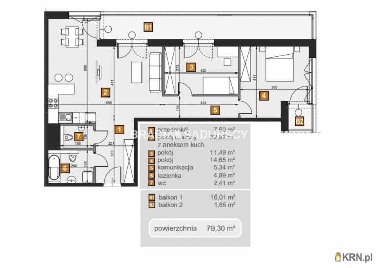 Kraków, Dębniki, ul. dr. J. Babińskiego, Mieszkanie  na sprzedaż, 3 pokojowe