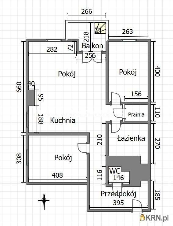 Kraków, Dębniki, ul. gen. A. J. Madalińskiego, Mieszkanie  do wynajęcia, 3 pokojowe