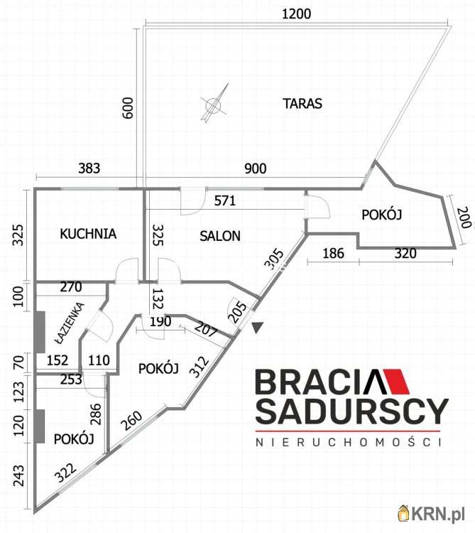 4 pokojowe, Mieszkanie  do wynajęcia, Kraków, Dębniki/Ludwinów, ul. Ludwinowska