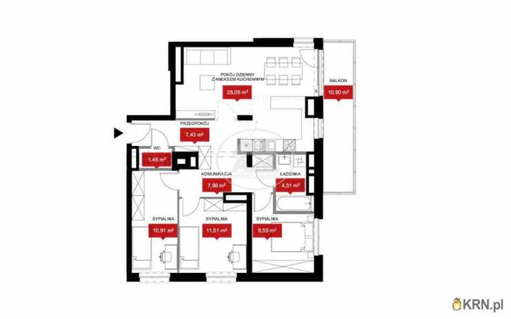 Mieszkanie  na sprzedaż, Wrocław, Psie Pole/Kleczków, ul. W. Reymonta, 4 pokojowe