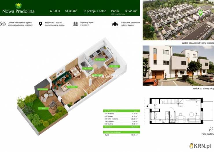 4 pokojowe, Mieszkanie  na sprzedaż, Tarnów, Zabłocie, ul. Skrzyszowska