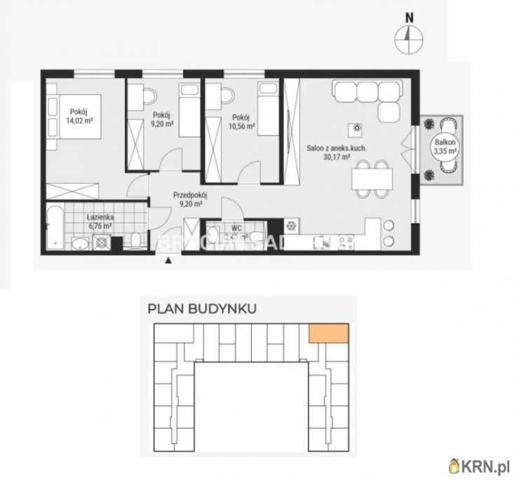 Kraków, Podgórze/Rybitwy, ul. T. Śliwiaka, Mieszkanie  na sprzedaż, 4 pokojowe