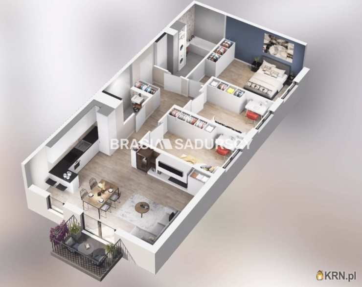 Kraków, Podgórze/Rybitwy, ul. T. Śliwiaka, Mieszkanie  na sprzedaż, 4 pokojowe