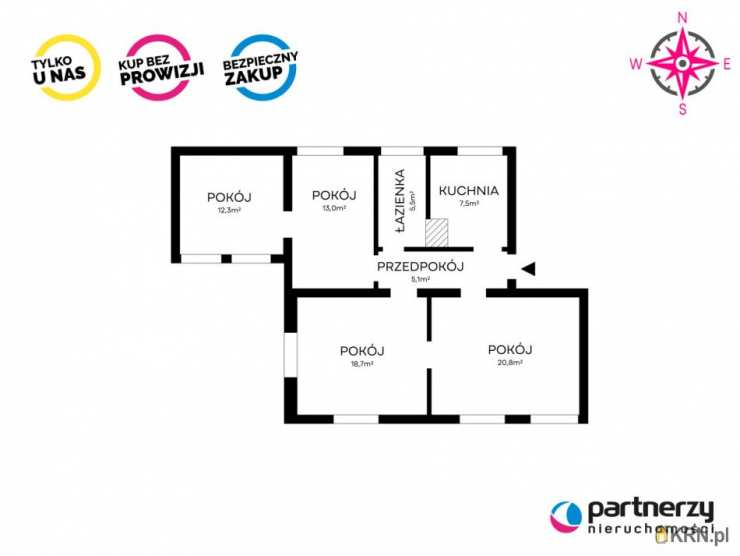 Mieszkanie  na sprzedaż, 4 pokojowe, Gdańsk, Wrzeszcz Dolny, ul. T. Kościuszki