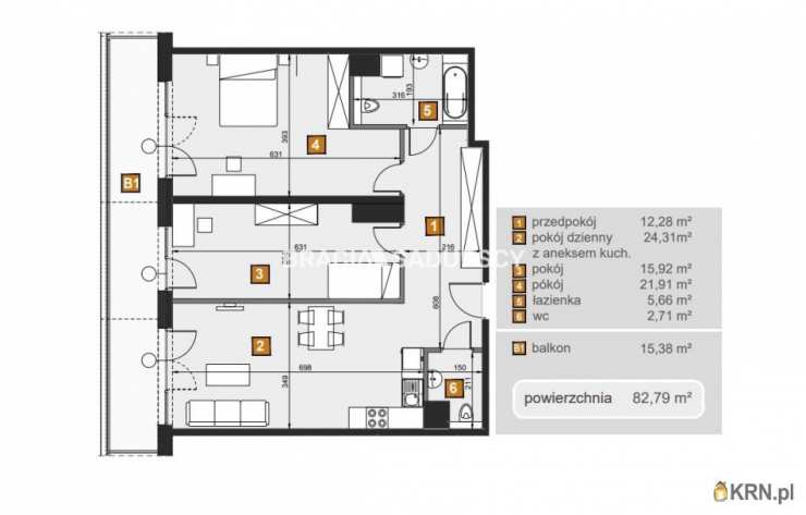 Kraków, Dębniki, ul. dr. J. Babińskiego, Mieszkanie  na sprzedaż, 3 pokojowe