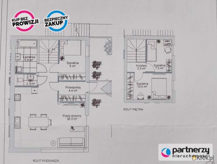 4 pokojowe, Mieszkanie  na sprzedaż, Mechelinki, ul. 