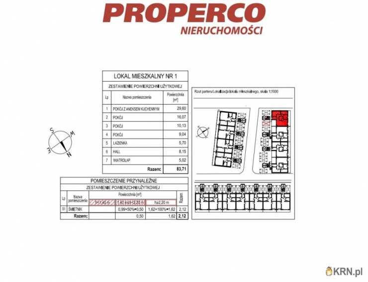PROPERCO Sp. z o.o. Sp. k. , Mieszkanie  na sprzedaż, Kielce, ul. 