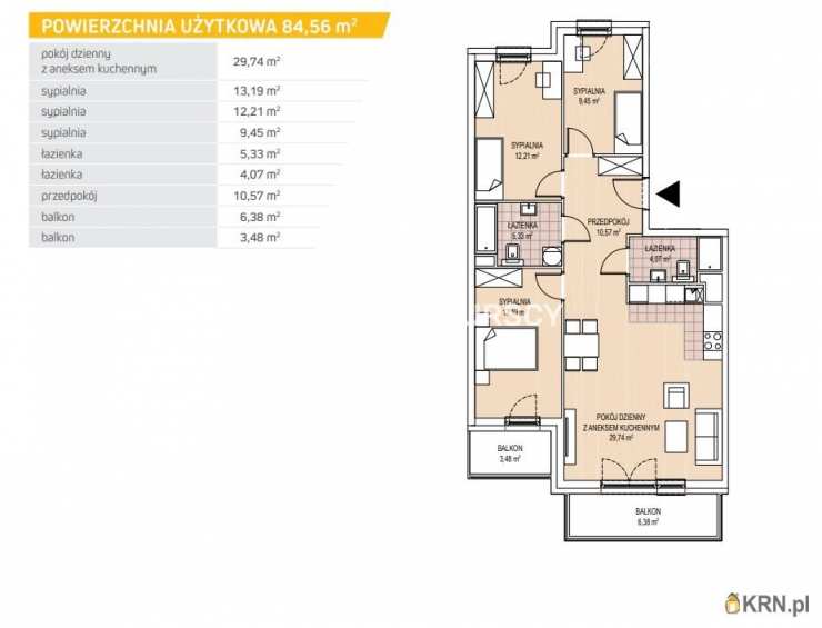 Kraków, Podgórze Duchackie/Wola Duchacka, ul. gen. H. Kamieńskiego, Mieszkanie  na sprzedaż, 4 pokojowe
