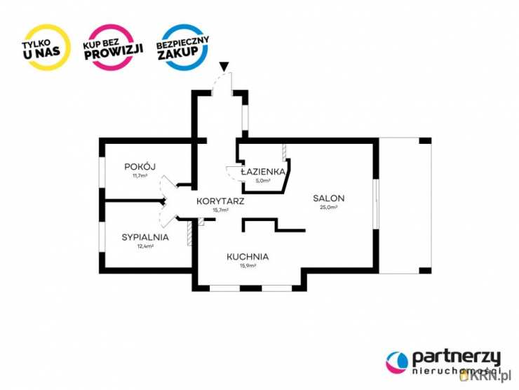 Mieszkanie  na sprzedaż, 3 pokojowe, Malbork, ul. M. Rodziewiczówny