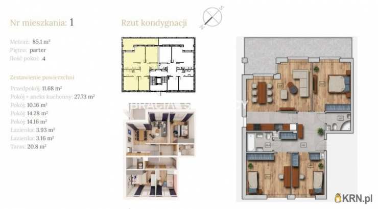 Czarnochowice, ul. , Mieszkanie  na sprzedaż, 1 pokojowe