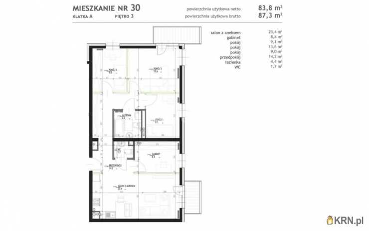 5 pokojowe, Inowrocław, Rąbin, ul. , Mieszkanie  na sprzedaż