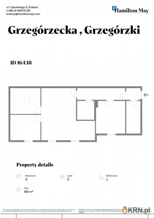Mieszkanie  na sprzedaż, , Kraków, Grzegórzki, ul. Grzegórzecka